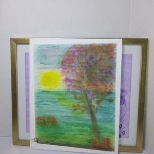 Pastels on canvas. Fall 8×10